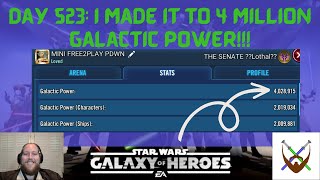 Day 523: I made it to 4 Million Galactic Power!!!