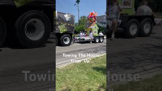 Towing The House From The Disney Movie “Up”. Big Load