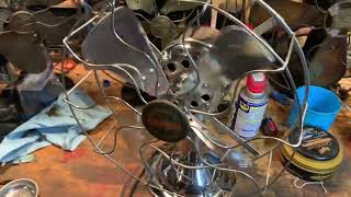 Antique chrome Dayton table fan