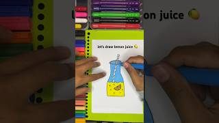 How to draw lemon juice - cara menggambar jus lemon - oil pastel drawing