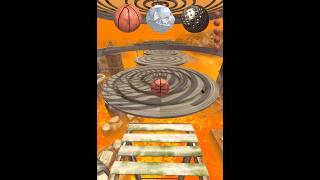 Which rolling ball crosses this sphere ramp❓#youtubeshorts #gaming #ballgame