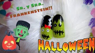 Frankenstein Sr y Sra !!! Diseño Fácil De Halloween!!