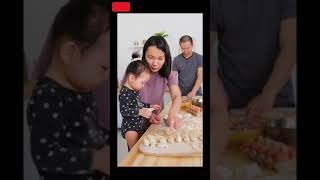 Full family Preparing Dumplings#shorts #10minutes #recipe