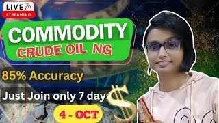 4 OCT  | MCX Live Trading | Crude Oil Live Trading  | Commodity Trading Live Stock Market Live #mcx