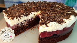 einfache Schwarzwälder-Kirschtorte 🍒