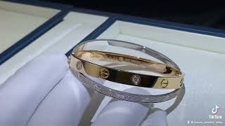 Cartier Gold And Diamonds Live Bracelet 18K Rose And White Gold For Men And Women