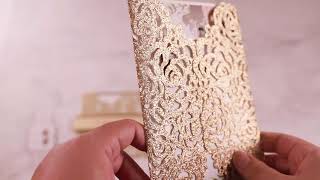 Glittering Laser Cut Wedding Invitations collection  -Pro Wedding Invites