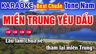 Miền Trung Yêu Dấu Karaoke Beat Chuẩn Tone Nam - Hà My Karaoke