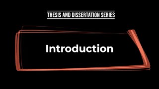 Thesis & Dissertation Series