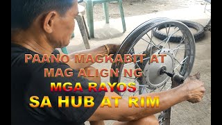 PAANO MAGKABIT AT MAG ALIGN NG MGA RAYOS SA HUB AT RIM NG MOTOR|Reynolds MotoVlog