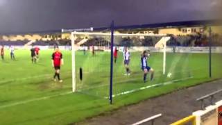 Ben Mills scores making it 4-0 chester fc v droylsden fc dec 26 th 2012