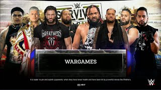 The Bloodline Vs Roman Reigns, Cody Rhodes, Jimmy Uso & Zilla Fatu - War Games Match | WWE 2k24