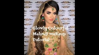 Glowly Colourful Mehndi makeup Tutorial