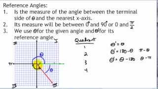 Solving Trig Equations using Reference Angles