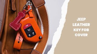 JEEP Wrangler Rubicon JL JLU Leather Key Fob Cover - Installing guide