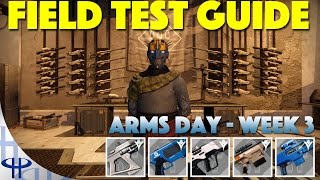 Destiny - The Taken King - Gunsmith Field Test Guide - Week 3