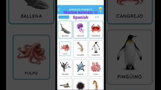 Marine animals in Spanish | Animales Marinos en Español