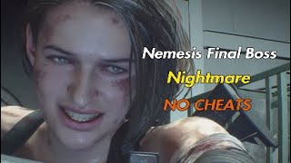 Resident Evil 3 Remake - Final Boss Fight - Nightmare Mode - NO BONUS/SHOP ITEMS! NO CHEATS!