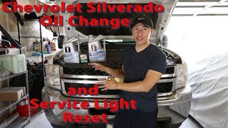 Chevy Silverado 2500 HD Oil Change and oil service light reset