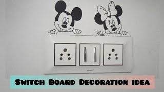 #shortvideo#diy#wallart //Switch Board Decoration idea//DIY simple art idea