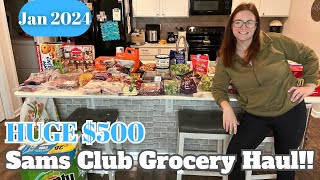 HUGE $500 Monthly Sam’s Club haul | January 2024