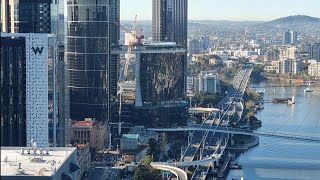 Brisbane Queen's Wharf Crane Dismantle Off The Sphere.