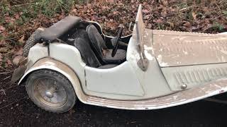 Jaguar SS100 barn find child’s car Tot rod pedal car