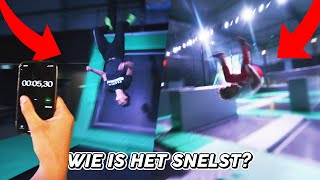 WIE IS HET SNELST IN DIT TRAMPOLINE PARK?!