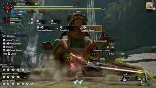 Monster Hunter Rise: Practicing my infinite full burst combo with the Gunlance.