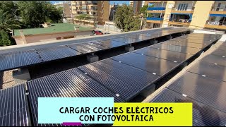 Tesla Model 3 cargado con placas solares