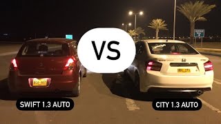 Suzuki Swift Vs Honda City |Drag Race|~|both automatic|