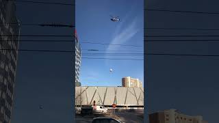 Helicopter Hovering over Täby centrum!