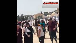 Israeli Soldiers Crack down in Al Aqsa Mosque Even After the Ceasefire in effect !