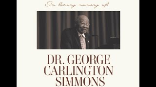 In Loving Memory of Dr  George Carlington Simmons   Memorial Service First Draft