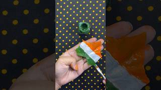 Indian flag painting on papaya leaf #indianflag #shorts #ytshorts @Sumansahdiy