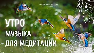 Музыка для медитации утром. Настрой на приятный день. Пение птиц