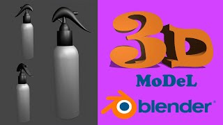 3д модель с анимацией - распылитель - blender