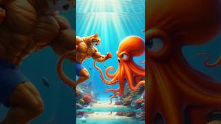 octopus and cat ki fight cat king of #trending #youtubeshorts #viral #1million #subscribe#kitten