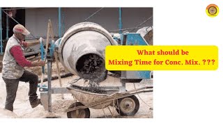 Mixing Time of Conc. Mix. as per IS code #civilengineering #concrete #vimutti_coe