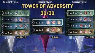 Tower of Adversity | 30/30 Clear | Jinhsi & Yinlin | Encore & Changli | Wuthering Waves 1.2