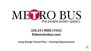 Metro Bus April 1, 2016 - Long-Range Transit Plan - Closing