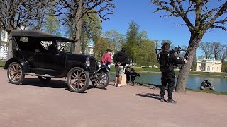 В Царском Селе снимают кино. Movies are shot in Tsarskoe Selo.