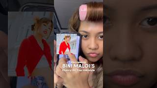 BINI MALOI HAIR TUTORIAL🍒✨ #bini #maloi #hairtutorial