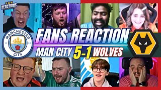 MAN CITY FANS REACTION TO MAN CITY 5-1 WOLVES | PREMIER LEAGUE