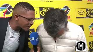 Orlando Pirates head coach Jose Riveiro following their victory in the #mtn8 #orlandopirates