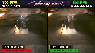 Cyberpunk 2077 2.0: GeForce NOW | DLSS 3.5 AI Powered Ray Reconstruction | On vs Off Benchmark