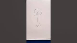 How to draw a Tree 🌳 simple art #drawing