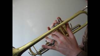 Learn to play A blues scale on trumpet