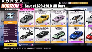 Forza Horizon 5 Save v1.628.420.0 All Cars