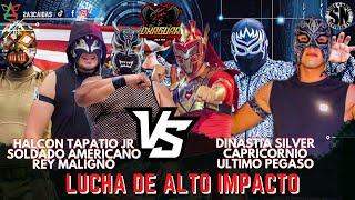 Halcon Tapatio jr, Soldado Americano, Rey Maligno VS Dinastia Silver, Sagitario, Ultimo Pegaso